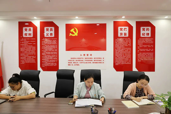 安博电子官方网站党支部开展《习近平法治思想学习问答》专题学习研讨会