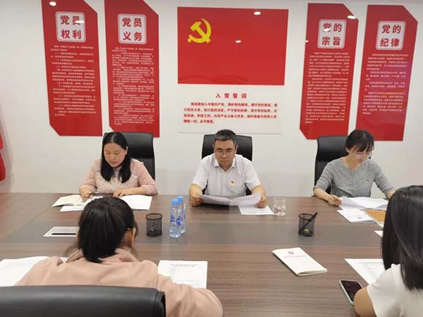 安博电子官方网站党支部党纪学习教育专题党员大会
